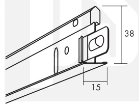 Ecophon Connect profil główny T15 3700 mm  16 szt./op.