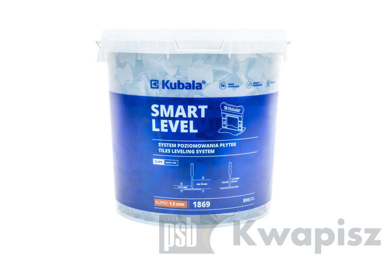 SMART LEVEL klipsy 1.5mm 800 szt. + wiadro 20L