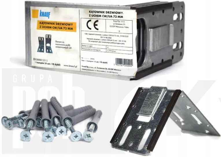KNAUF  Kątownik drzwiowy z uchem 99 mm (komplet 4 szt. + 10 dybli)