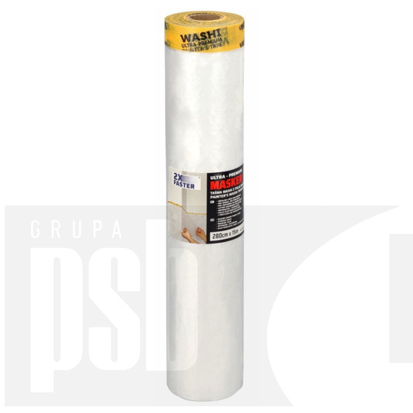 Masker Washi z folią malarską (280cm x 15m) (16//72) antychlap