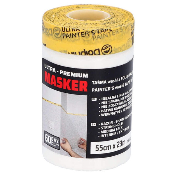 Masker Washi z folią malarską (55cm x 23m) (12) antychlap