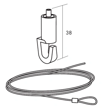 Ecophon wieszak regulowany cięgniowy Connect L 2000 mm (24 szt/kart.)