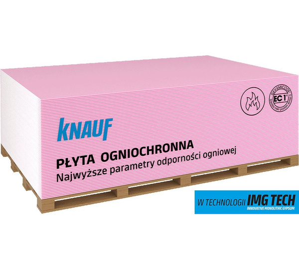 pł.ognioch.KNAUF F15  2000x1200x "15"mm (pal.   50szt.)