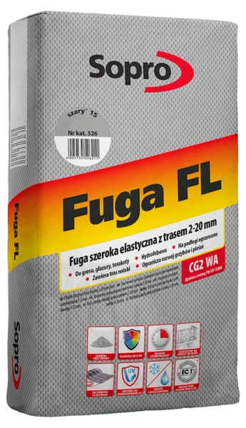 SOPRO  FL Fuga szeroka elastyczna piaskowo-szara 18 627/25 kg