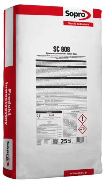SOPRO SC 808 WYSOKOELAST.ZAPRAWA KLEJ. op.25kg 48szt/pal