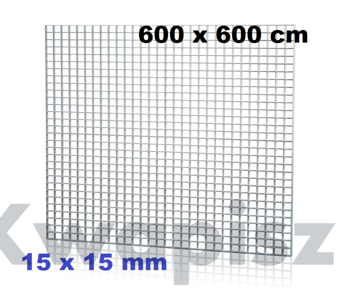 Sufitowa kratka wentylacyjna biała 595x595 mm oczko 15x15 gr.8 mm  (op.30szt)