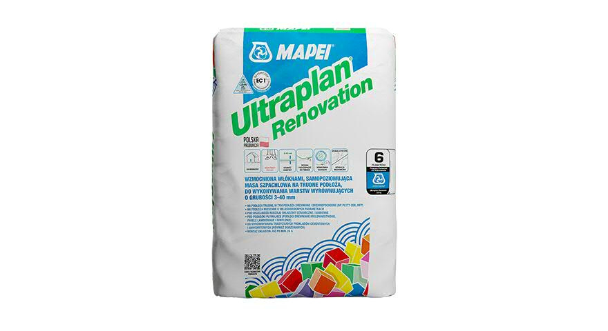 Mapei Ultraplan Renovation 23 kg – Masa Samopoziomująca 3-40 mm | Wzmocniona Włóknami