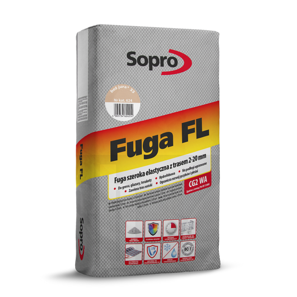 SOPRO  FL Fuga szeroka elastyczna beż jura 33 624/25 kg.