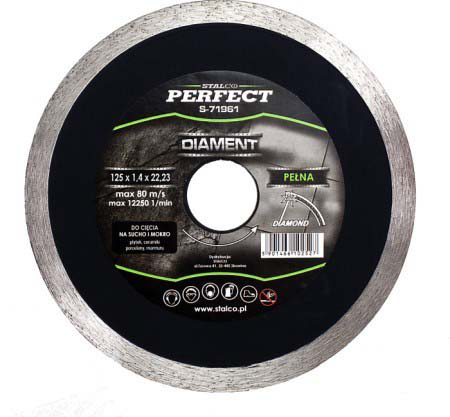 STALCO TARCZA DIAMENTOWA 125mm CIĄGŁA "PERFECT" S-71961