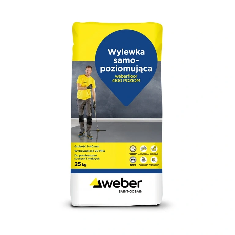 WEBER Wylewka samopoziom. do układania ręcznego Weber.floor POZIOM op.25kg.