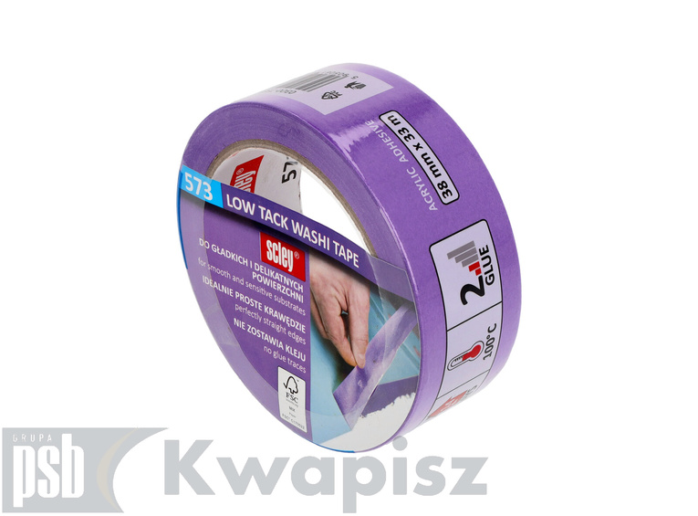 KAEM Taśma *573* 28x33m 30 dnijaponski papier Low Tack