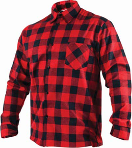 KOSZULA FLANELOWA  "SQUARE"  CZERWONA  "XXL"  "STALCO"  S-42027