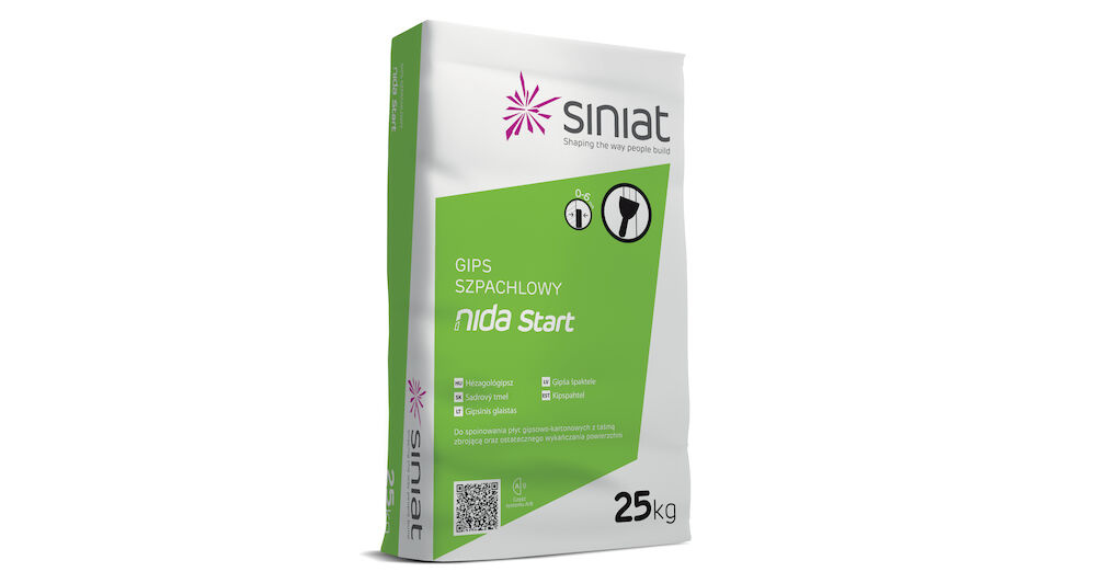 gips szpachl.NIDA START 25kg pal 42 szt.