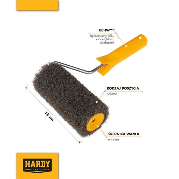 KAEM HARDY WAŁEK DO NAKŁADANIA MAS SZPACHLOWYCH 18 CM + RĄCZKA
