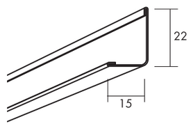 Ecophon Connect profil przyścienny 22x15x3000mm  White 01   (op.25szt.)