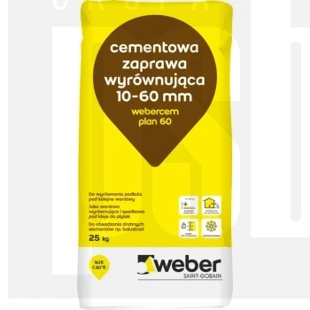 WEBER PLAN 60 (weber ZT601) zaprawa do napraw 10-60mm op.25kg