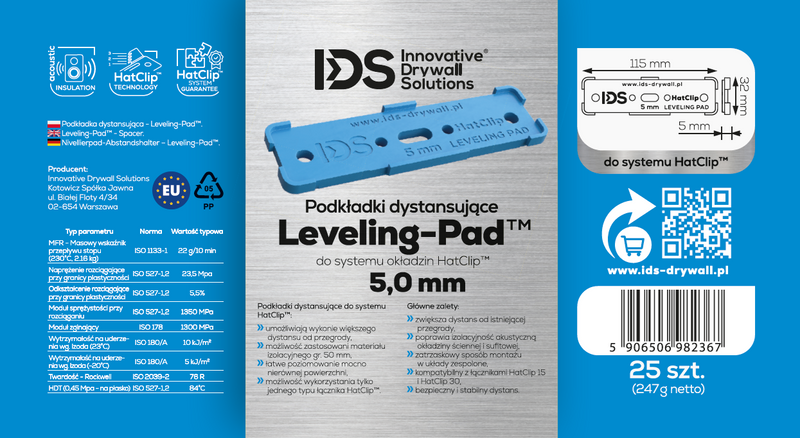 IDS Podkładka Dystansująca Leveling Pad 5mm 25szt. do Systemu HatClip