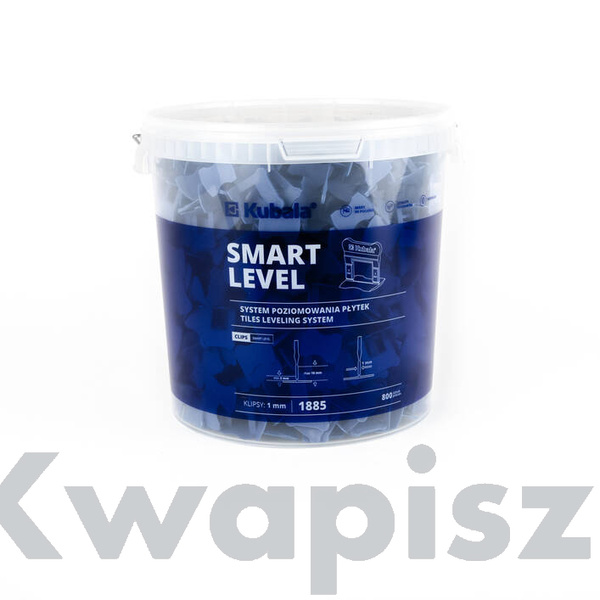 SMART LEVEL klipsy 1.0mm 800 szt. + wiadro 20L