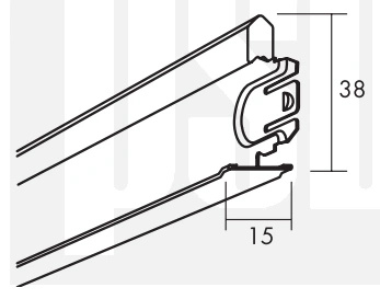 Ecophon Connect profil poprzeczny T15 600 mm  36 szt./op.