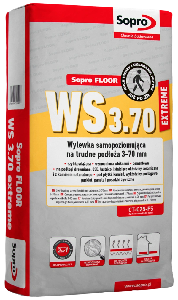 SOPRO WS 3.70 EXT.291 WYL.SAM.TRUD. samopoziom szybkowiążący