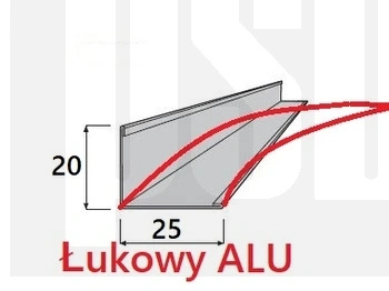 KCS kątownik C-RWL 3000mm 25/20 ALU  kart 100szt nr 235415  (profil do łuków)