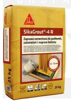 SikaGrout-4R – Szybkowiążąca zaprawa podlewkowa, bezskurczowa i wysokowytrzymała, 25kg