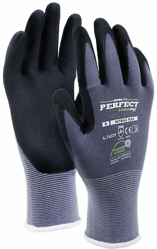 RĘKAWICE NYLONOWE "NITRILE FLEX" 9" S-76331 POWERMAX