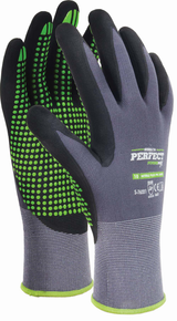 RĘKAWICE NYLONOWE  "NITRILE FLEX PVC DOTS"  10"  S-76321  STALCO PERFECT