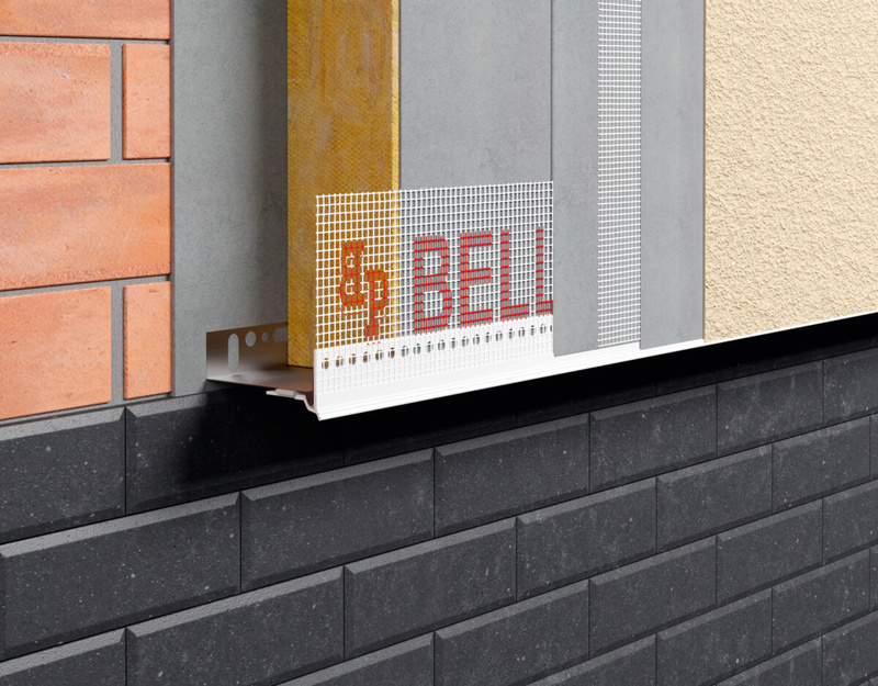Listwa okapnikowa podtynkowa z siatką BELLA PLAST BP14 LUX N L-250 – Profil okapnikowy (kapinos) ukryty