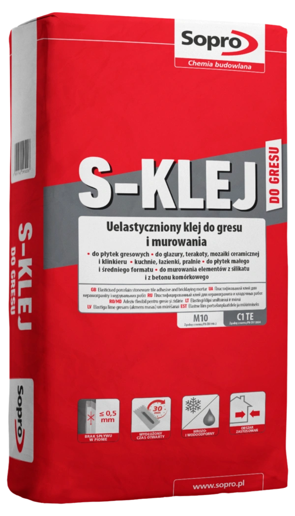 SOPRO S-klej 295 uelastyczniony do gresu C1TE op.22,5 kg