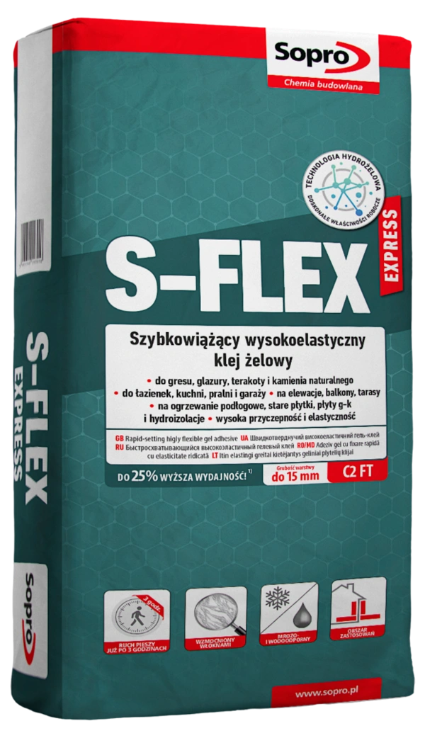 SOPRO  203_S-FLEX EXPR. KLEJ ŻEL. BAG 22,5 kg