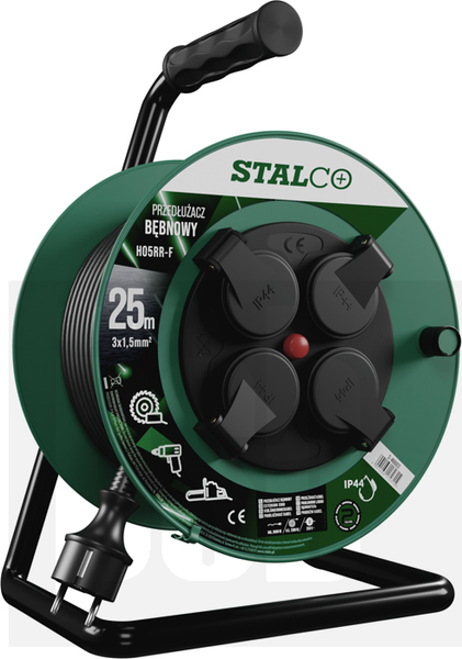 STALCO PRZEDŁUŻACZ BĘBNOWY WARSTWOWY PROFESSIONAL 25M, 16A, 3X1,5MM  S-46603
