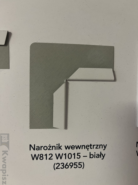 CMC narożnik wewn.do profili przyśc. opak.  50 szt. nr -1349-001 / 236955 / 73089059
