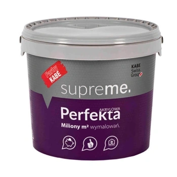 KABE Perfekta farba akrylowa do wnętrz biała 5 L (BAZA A)