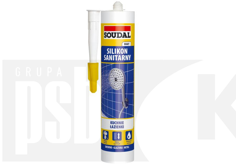 SOUDAL Silikon sanitarny biały 280 mL (SKU)