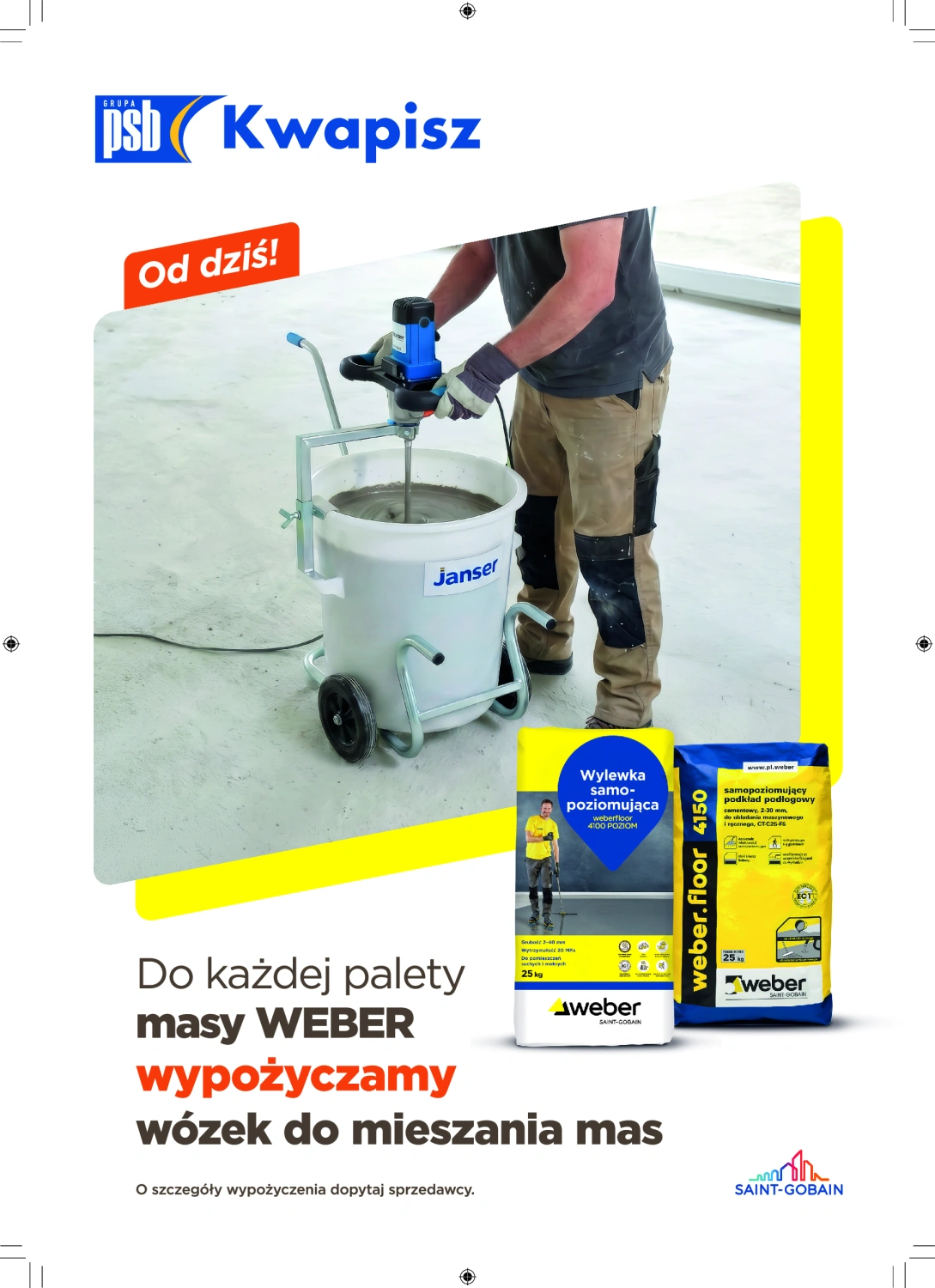weber.floor 4150 samopoziom.podkład podł.2-30mm 25kg promocja