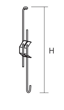 Ecophon Wieszak regulowany C1 L 330-600 mm galwanizowany oczko C1