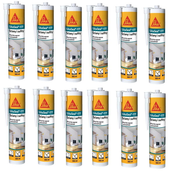 SikaSeal -177 BIAŁY 300ml akryl wewnętrzny opakowanie 12 sztuk