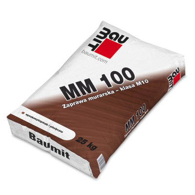 BAUMIT Zaprawa Murarska MM 100 (M10) 25kg – Wysoka Wytrzymałość | Do Ścian Nośnych