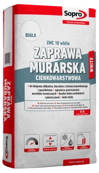 SOPRO 211  ZMC 10 white Biała zaprawa murarska cienko.BAG_25kg