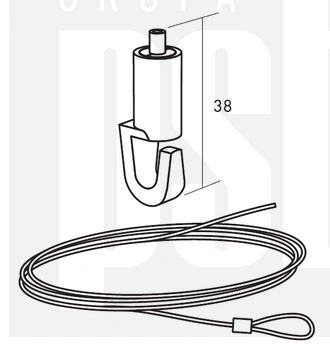 Ecophon wieszak regulowany cięgniowy Connect L  2000 mm (24 szt/kart.)