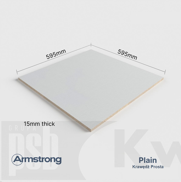 KCS "PLAIN" Board 600x600x15 pal 221,76m2 (5,04m2x44kart) nr 713444