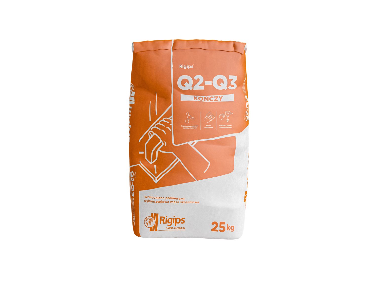 RIGIPS Masa szpachlowa Rigips Q2-Q3 Kończy   worek 25 kg