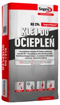 KLEJ  DO STYROPIANU I SIATKI  SOPROTHERM KO 294 OP. 25 KG.