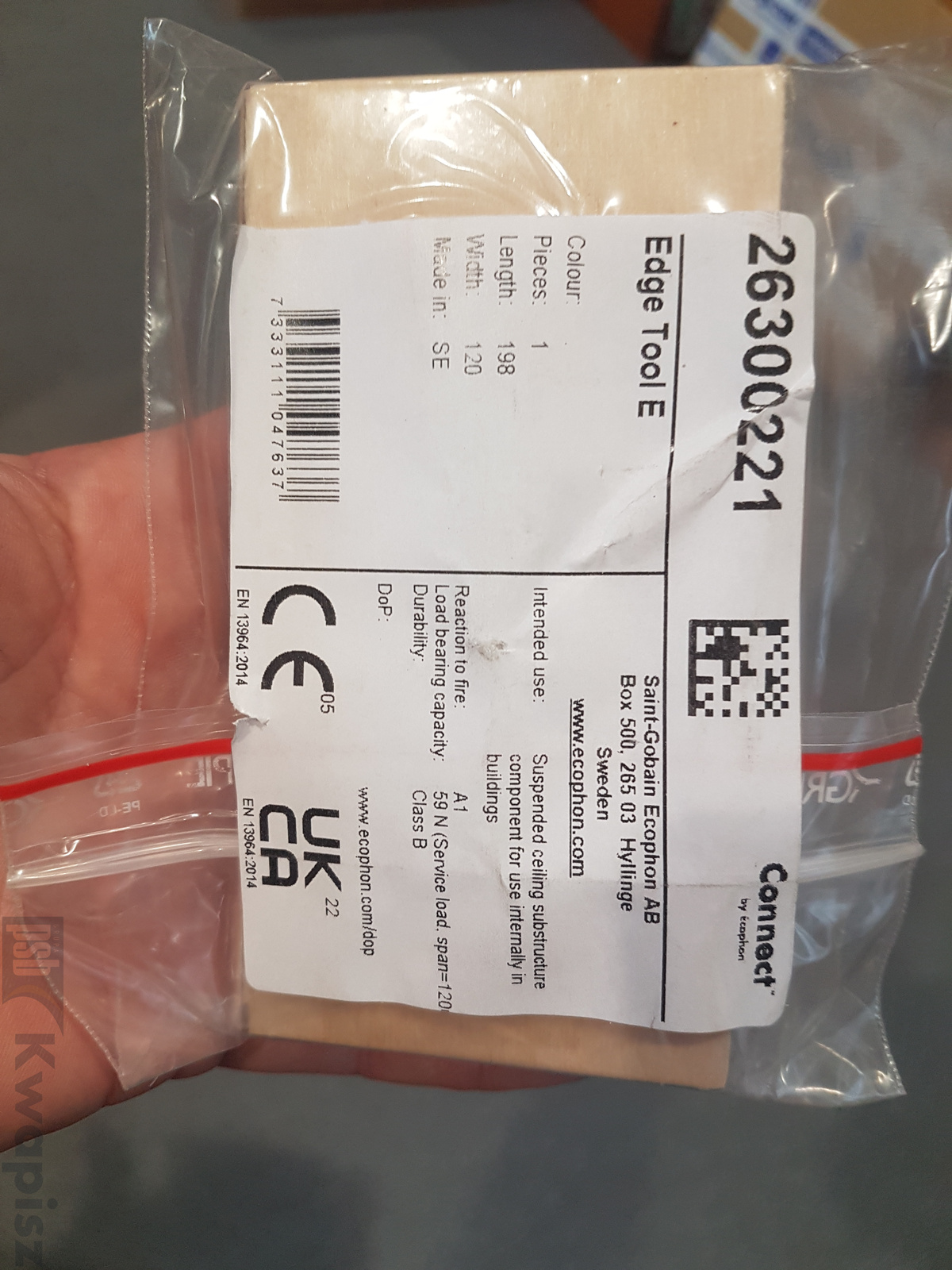 Ecophon Connect  Nóż do krawędzi E