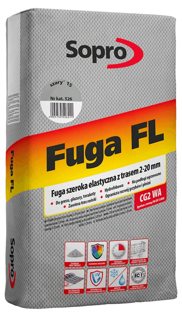 SOPRO FL Fuga szeroka elastyczna piaskowo-szara 18 627/25 kg