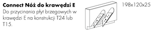 Ecophon Connect  Nóż do krawędzi E