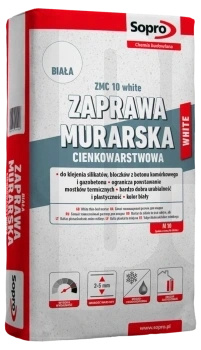 SOPRO 211  ZMC 10 white Biała zaprawa murarska cienko.BAG_25kg