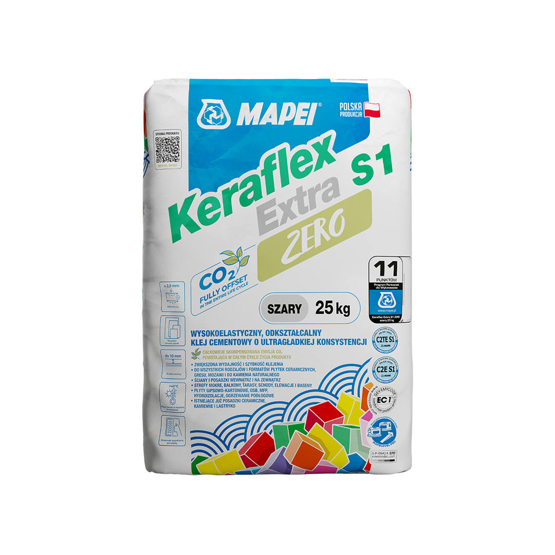 MAPEI Keraflex Extra S1 Zero szary  Klej odkształcalny op. 25kg     pal. 50 op.