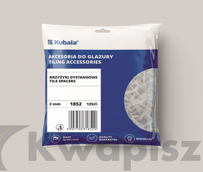 Krzyżyki dystansowe 2,0mm  125 sztuk